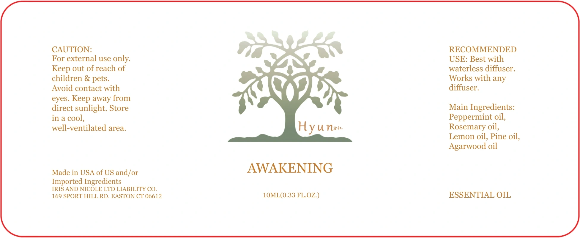 Awakening 10ml label