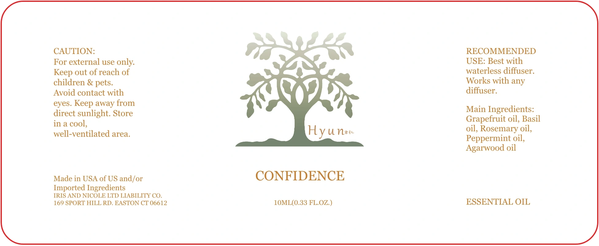 Confidence 10ml label